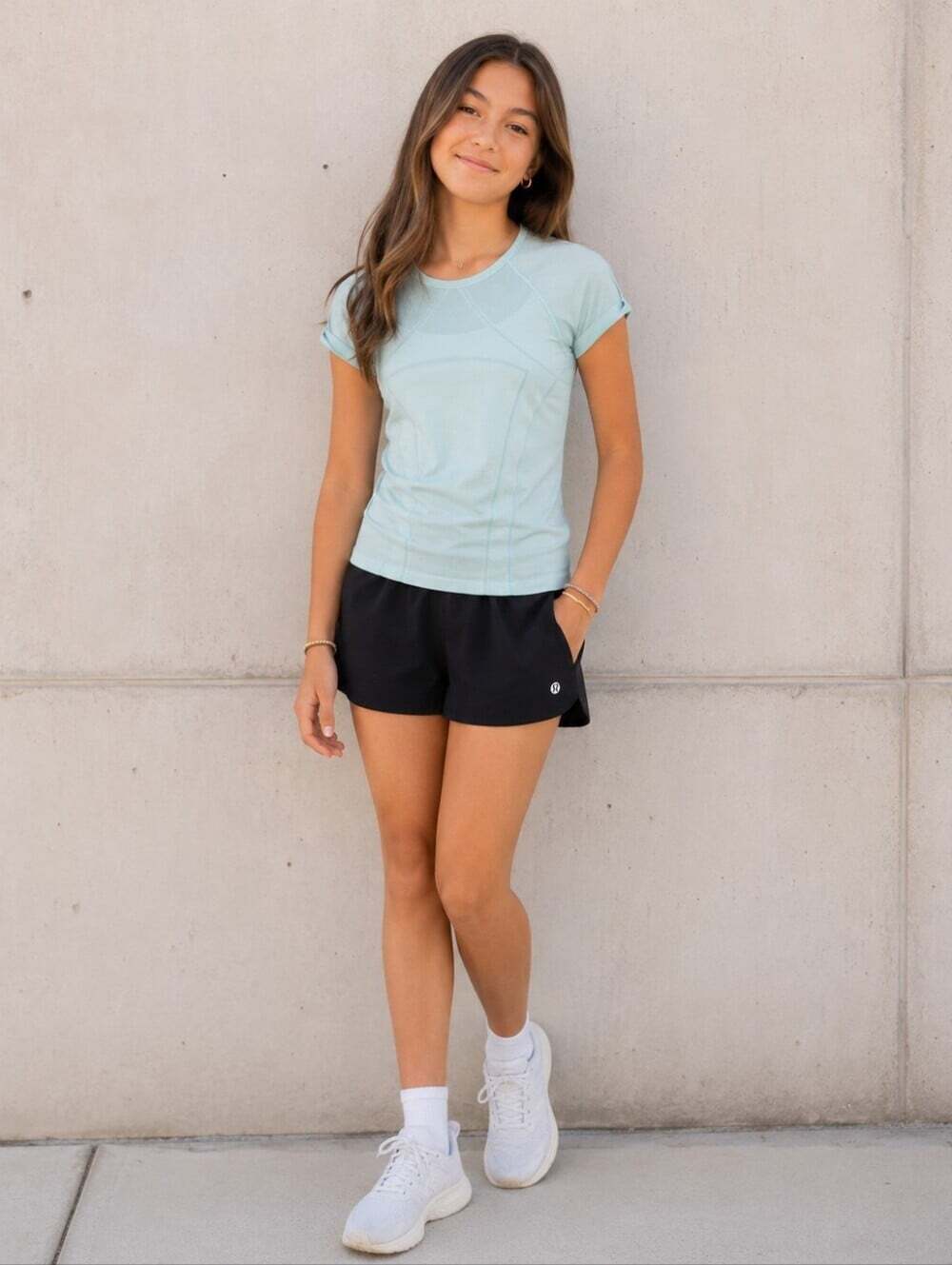 Ivivva by Lululemon Swiftly Tech Short Sleeve Top Mint Green Size 14 Girls